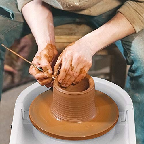 ANBULL Pottery Wheel Machine, 25cm Electric Pottery Ceramic Clay Work Forming Machine with Adjustable Lever and Feet Lever Pedal (Orange) | The Storepaperoomates Retail Market - Fast Affordable Shopping