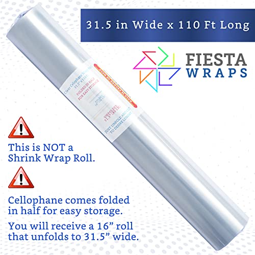 110 ft Clear Cellophane Wrap Roll (31.5 in x 110 ft) – Cellophane Roll – Clear Wrap Cellophane Bags – Clear Wrapping Paper to Wrap Gift Baskets – Gift Basket Wrap – Clear Gift Wrap for Baskets – Cello Wrap | The Storepaperoomates Retail Market - Fast Affordable Shopping