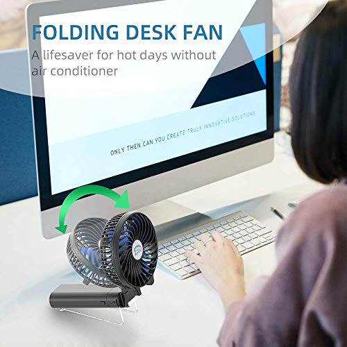 HandFan 5200mAh Portable Handheld Fan Rechargeable Battery Operated, Small Personal Fan, Foldable Mini Desk Fan, Cooling Electric Fan for Travel, Outdoors, Indoors | The Storepaperoomates Retail Market - Fast Affordable Shopping