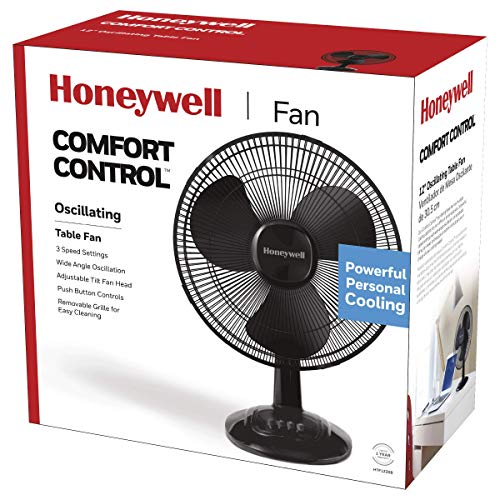 Honeywell Comfort Control Oscillating Table Fan Adjustable Tilt Head With 3 Speeds & Removeable Grill | The Storepaperoomates Retail Market - Fast Affordable Shopping