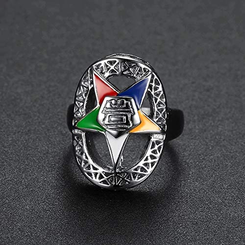 Nattaphol Silver Order of The Eastern Star Rings for Women Ladies Party Band Ring Masonic Jewelry for Women OES Rings (9) | The Storepaperoomates Retail Market - Fast Affordable Shopping