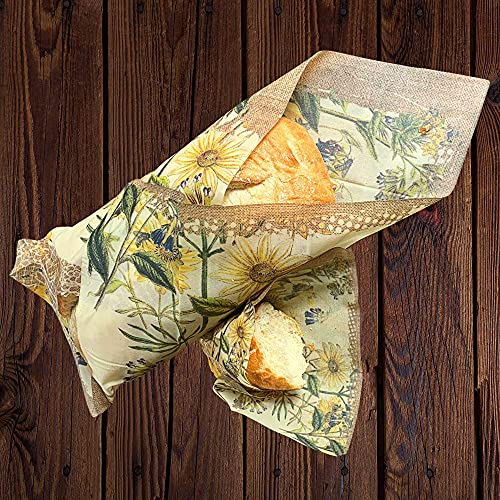 WISEOWELL Linen Bread Bags For Homemade Bread LINEN with Beeswax Wraps – 100% Organic Linen | Eco-Friendly | Bread Bags For Homemade Bread And Produce | The Storepaperoomates Retail Market - Fast Affordable Shopping