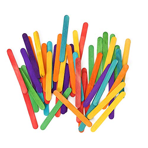 200 Pcs Colored Wooden Craft Sticks Wooden Popsicle Colored Craft Sticks 4.5 inch Length Treat Sticks Ice Pop Sticks for DIY Crafts，Home Art Projects, Classroom Art Supplies | The Storepaperoomates Retail Market - Fast Affordable Shopping