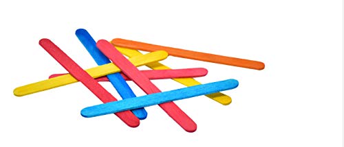200 Pcs Colored Wooden Craft Sticks Wooden Popsicle Colored Craft Sticks 4.5 inch Length Treat Sticks Ice Pop Sticks for DIY Crafts，Home Art Projects, Classroom Art Supplies | The Storepaperoomates Retail Market - Fast Affordable Shopping