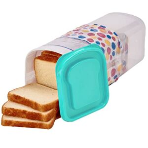 Bread Container Plastic Storage Keeper – Sandwich Size Single Loaf Bread Box
