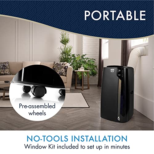 DeLonghi Portable Air Conditioner 14,000 BTU,cool extra large rooms up to 700 sqft,remote,energy saving mode,extremely quiet,dehumidifier,fan,programmable,window venting kit,AC Unit for room,EX390LVYN | The Storepaperoomates Retail Market - Fast Affordable Shopping