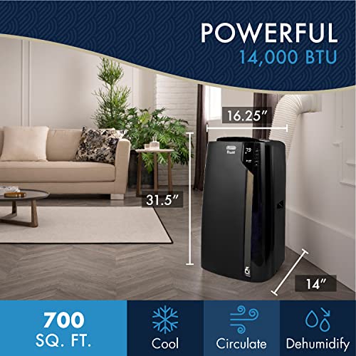 DeLonghi Portable Air Conditioner 14,000 BTU,cool extra large rooms up to 700 sqft,remote,energy saving mode,extremely quiet,dehumidifier,fan,programmable,window venting kit,AC Unit for room,EX390LVYN | The Storepaperoomates Retail Market - Fast Affordable Shopping