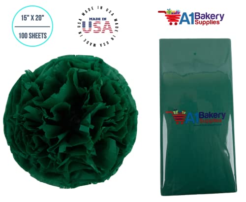 A1 Bakery Supplies Emerald Green Tissue Paper 15 Inch X 20 Inch – 100 Sheets Premium Tissue Paper Made in USA | The Storepaperoomates Retail Market - Fast Affordable Shopping