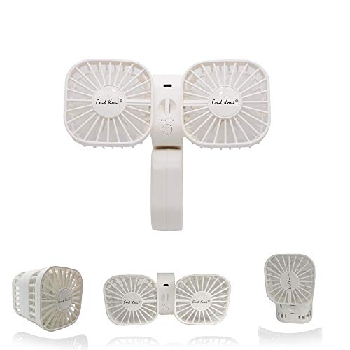 Emd Koni handheld USB mini fan 3 in 1 handheld folding fan portable rechargeable small pocket fan suitable for travel and outdoor(white) | The Storepaperoomates Retail Market - Fast Affordable Shopping