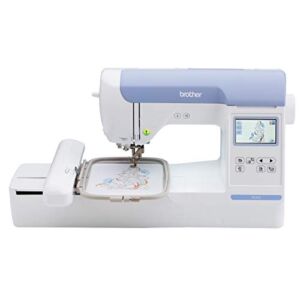 Brother PE800 Embroidery Machine, 138 Built-in Designs, 5″ x 7″ Hoop Area, Large 3.2″ LCD Touchscreen, USB Port, 11 Font Styles
