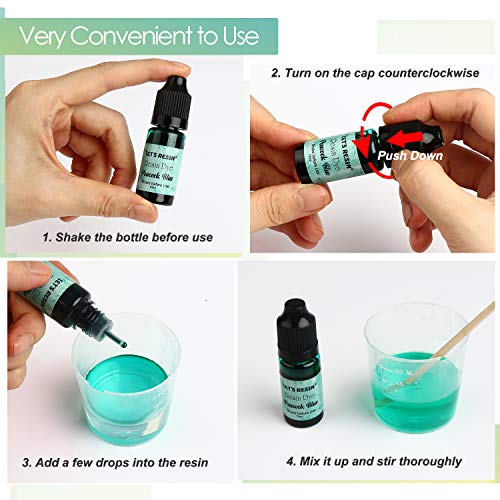 LET’S RESIN Epoxy Resin Pigment 16 Color Liquid Epoxy Resin Dye, Concentrated Epoxy Resin Paint,Resin Colorant for Resin Coloring,Resin Jewelry, Resin Art Crafts DIY Making (Each 0.35oz) | The Storepaperoomates Retail Market - Fast Affordable Shopping