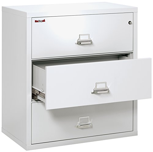 FireKing Fireproof Lateral File Cabinet (3 Drawers, Impact Resistant, Waterproof), 40.25″ H x 37.5″ W x 22.13″ D, Arctic White | The Storepaperoomates Retail Market - Fast Affordable Shopping