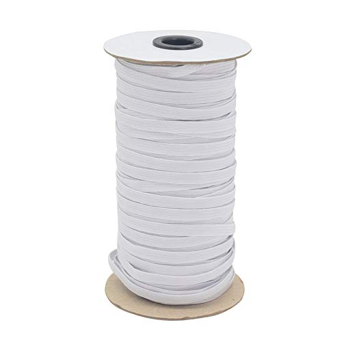 White 70-Yards Length 1/4″ Width Braided Elastic Cord/Elastic Band/Elastic Rope/Bungee/White Heavy Stretch Knit Elastic Spool with Free Tape Measure | The Storepaperoomates Retail Market - Fast Affordable Shopping
