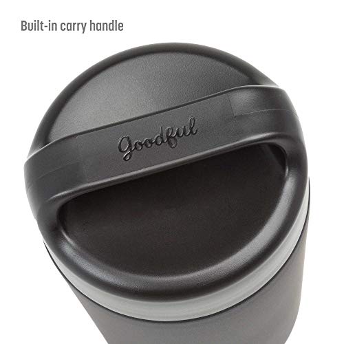 Goodful Vacuum Sealed Insulated Food Jar with Handle Lid, Stainless Steel Thermos, Lunch Container, 16 Oz, Gray | The Storepaperoomates Retail Market - Fast Affordable Shopping