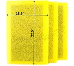 RAYAIR SUPPLY 20×25 StratosAire Air Cleaner Replacement Filter Pads 20×25 Refills (3 Pack) Yellow
