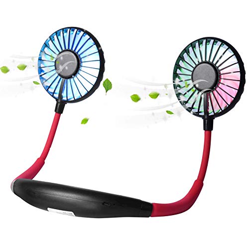 Upgraded Version Portable Neck Fan, Color Changing LED, with Aromatherapy, 360° Free Rotation, and Lower Noise Strong Airflow Headphone Design for Sport, Office, Home, Outdoor, Travel, etc. | The Storepaperoomates Retail Market - Fast Affordable Shopping