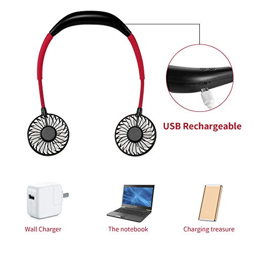 Upgraded Version Portable Neck Fan, Color Changing LED, with Aromatherapy, 360° Free Rotation, and Lower Noise Strong Airflow Headphone Design for Sport, Office, Home, Outdoor, Travel, etc. | The Storepaperoomates Retail Market - Fast Affordable Shopping