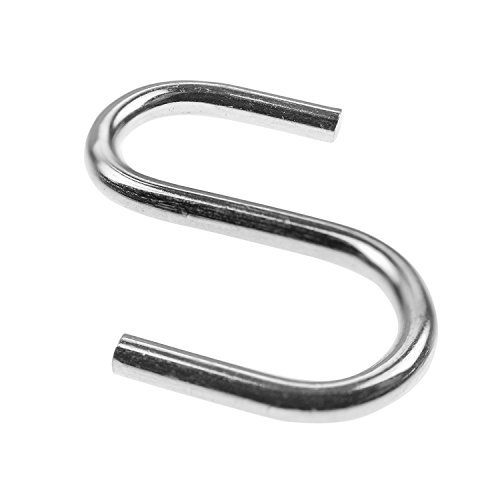 1″ S-Shaped Silver Wire Hook Connectors Chain Hardware for Hanging Products or Items, Fishing Lure, Net Equipment, Key Ring Assembly (95 Pack) | The Storepaperoomates Retail Market - Fast Affordable Shopping