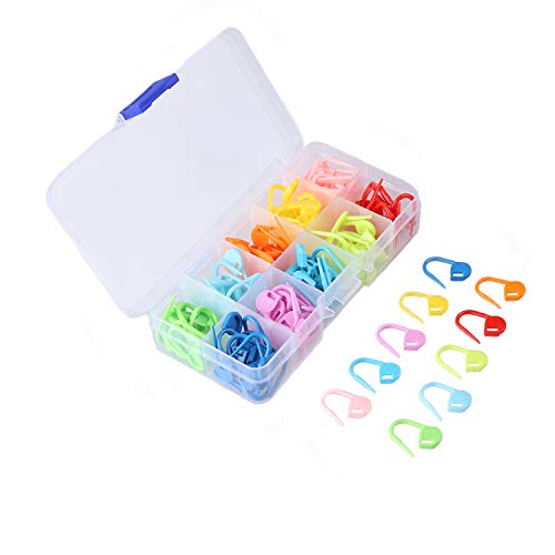 Meikeer 150 Pieces Knitting Crochet Locking Stitch Markers Stitch Needle Clip Counter 10 Colors (Color Ship Randomly) | The Storepaperoomates Retail Market - Fast Affordable Shopping