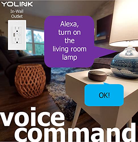 Smart Wall Outlets, YoLink 1/4 Mile World’s Longest Range in-Wall Outlet Compatible with Alexa Google Assistant IFTTT, App Remote Timer Schedule Control Smart Wall Plug 4 Pack, YoLink Hub Included | The Storepaperoomates Retail Market - Fast Affordable Shopping