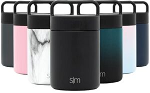 Simple Modern Vacuum Insulated Food Jar Thermos for Hot Food | Reusable Stainless Steel Leak Proof Lunch Storage for Soup, Smoothie Bowl, Oatmeal | Provision Collection | 12oz | Midnight Black