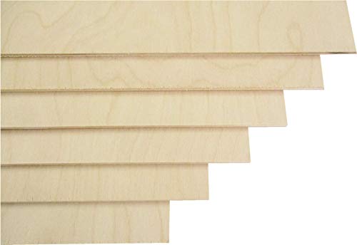 Premium Baltic Birch Plywood,3 mm 1/8″x 12″x 18″ Thin Wood 6 Flat Sheets with B/BB Grade Veneer for DIY Arts and Crafts,Woodworking,Scroll Sawing Projects,Painting,Drawing,Laser Cutting Projects | The Storepaperoomates Retail Market - Fast Affordable Shopping