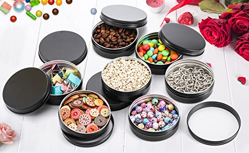 Foraineam 24 Pack 4 oz Screw Lid Round Tins Aluminum Empty Tins Metal Storage Tin Jars Spice Containers Travel Tin Cans | The Storepaperoomates Retail Market - Fast Affordable Shopping