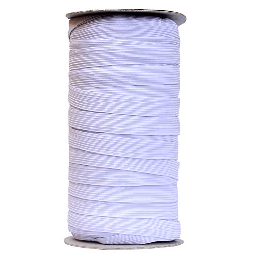 50 Yards Length Flat Elastic Band for Sewing Stretch Elastic Cord for DIY Projects, Arts and Crafts (White, 1/2 Inch Width) | The Storepaperoomates Retail Market - Fast Affordable Shopping