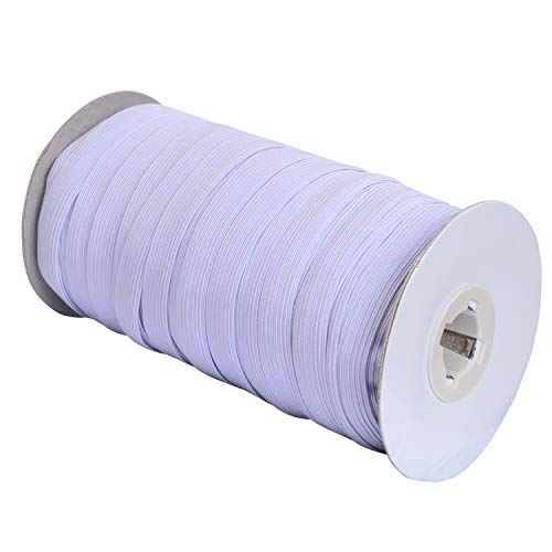 50 Yards Length Flat Elastic Band for Sewing Stretch Elastic Cord for DIY Projects, Arts and Crafts (White, 1/2 Inch Width) | The Storepaperoomates Retail Market - Fast Affordable Shopping