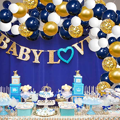 OuMuaMua 127Pcs Navy Blue Gold Balloon Arch Garland Kit, Navy White Gold Confetti Balloons with Balloon Accessories for Graduation Party Baby Shower Wedding Birthday Class of 2022 Prom Decorations | The Storepaperoomates Retail Market - Fast Affordable Shopping