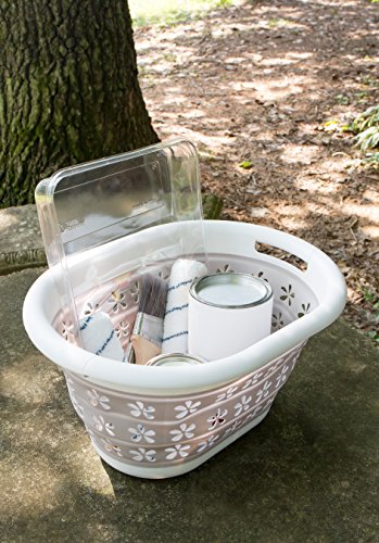 Camco White/Taupe Collapsible Utility/Laundry Basket – Perfect for Homes, Boats, and RVs – Easy Grip Carrying Handles – Foldable for Compact Storage,small – 51951 | The Storepaperoomates Retail Market - Fast Affordable Shopping