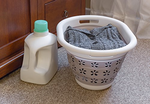 Camco White/Taupe Collapsible Utility/Laundry Basket – Perfect for Homes, Boats, and RVs – Easy Grip Carrying Handles – Foldable for Compact Storage,small – 51951 | The Storepaperoomates Retail Market - Fast Affordable Shopping