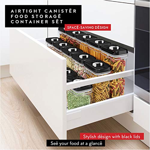 DWËLLZA KITCHEN Airtight Food Storage Containers with Lids – 6 Piece Set Air Tight Kitchen Storage Containers for Pantry Organization and Storage – Clear Plastic BPA-Free – Keeps Food Fresh & Dry | The Storepaperoomates Retail Market - Fast Affordable Shopping