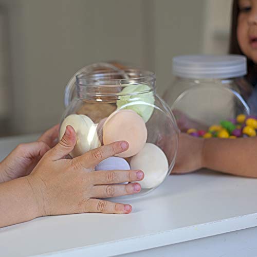 Candy Jar, Candy Jars with Lids, Cookie Jar for Kitchen Counter, Plastic Candy Jars for Candy Buffet and Party Table, Candy Buffet Containers, Cookie Jars with Lids Set, Candy Holder, Clear Plastic Jars with Lids, 3 Pack, 48 oz | The Storepaperoomates Retail Market - Fast Affordable Shopping