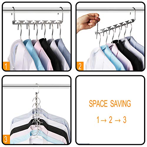 GEFTOL Space Saving Hangers Metal Hanger Magic Cascading Hanger Closet Clothes Organizer(4 Pack) | The Storepaperoomates Retail Market - Fast Affordable Shopping