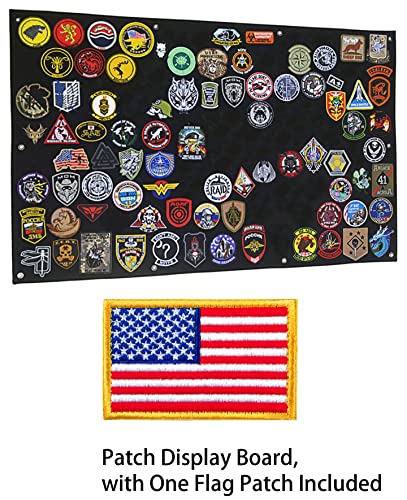 Tactical Patch Display Panel Holder Board for Military Army Combat Morale Uniform Hook and Loop Emblems, 43 Inches x 27.5 Inches (Large), with 1 Flag Patch Included | The Storepaperoomates Retail Market - Fast Affordable Shopping