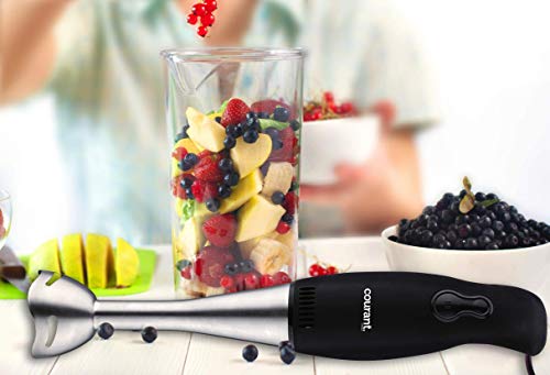 Courant Immersion Hand Blender with 200 Watt Easy to Clean Stick Blender Blends, Purees, Crushes Ice | The Storepaperoomates Retail Market - Fast Affordable Shopping