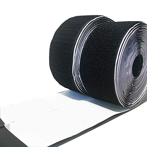 Heavy Duty Self Adhesive Hook and Loop Industrial Strength Roll Tape Fastener Sticky Back, Cut Strips to Length Strong Hold for Indoor or Outdoor Use Holds 10 lbs. Black | The Storepaperoomates Retail Market - Fast Affordable Shopping