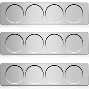 Chengu 3 Pieces Stainless Steel Wall Plate Base Wall Mounted Base for Home Kitchen Spice Jars Supplies
