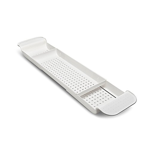 madesmart Expandable Bath Shelf, Non-slip Grip, Fits Most Tubs 30.87″ x 6.81″, BPA-Free, White | The Storepaperoomates Retail Market - Fast Affordable Shopping