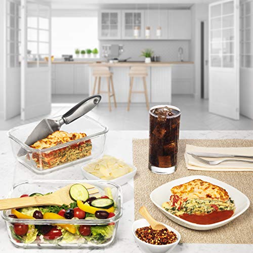 8 Cups/ 63 Oz 4 Piece (2 containers + 2 Lids) Large Glass Food Storage/ Baking Containers with Locking Lids . Ideal for Storing food, vegetables or fruits. BPA Free & Leak Proof – Microwave, Oven Safe | The Storepaperoomates Retail Market - Fast Affordable Shopping