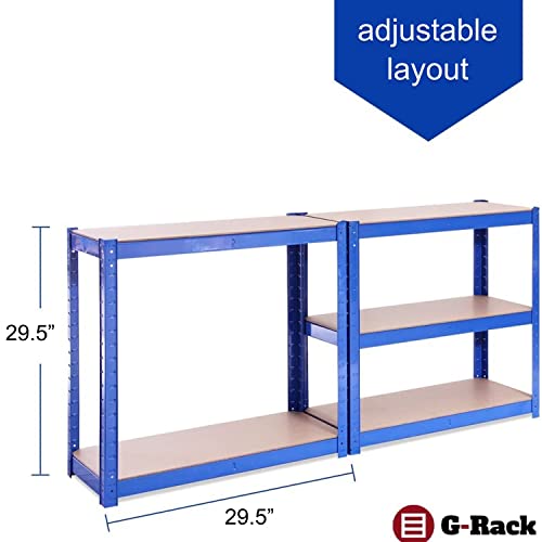 Garage Shelving Units – 71″ H x 35″ L x 16″ W – Heavy Duty Racking – Shelves for Storage -1 Bay – Blue – 5 Tier – 2000LB Capacity (400LB Per Shelf) – Workshop, Shed, Office – 5 Year Warranty | The Storepaperoomates Retail Market - Fast Affordable Shopping