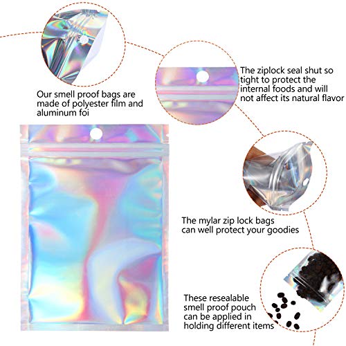 200 Pieces 4 Sizes Aluminum Foil Food Storage Bags Resealable Smell Proof Bags Double-Sided Metallic Smell Proof Bags for Candy, Jewelry, Screws, Soaps | The Storepaperoomates Retail Market - Fast Affordable Shopping
