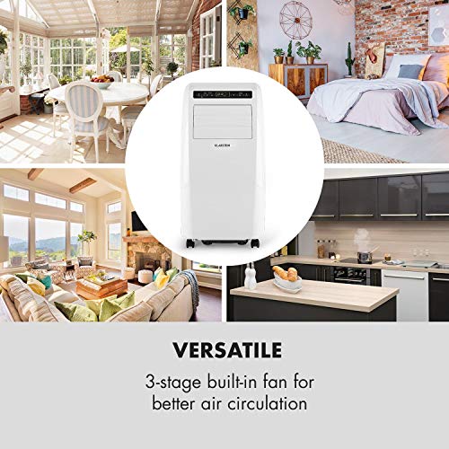 KLARSTEIN Metrobreeze Portable Air Conditioner with Timer, 10,000 BTU, Adjustable temperature between 65 and 85 ° F, 3 Modes of Operation: Cooling, Drying and Fan, Rollers, White | The Storepaperoomates Retail Market - Fast Affordable Shopping