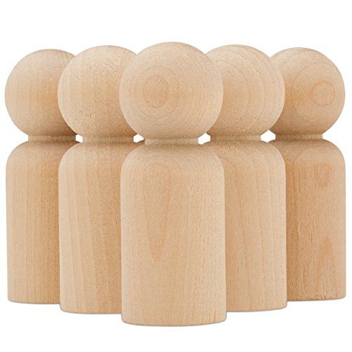 Wood Peg Dolls Unfinished 2-3/8 inch, Pack of 50 Birch Wooden Dad Dolls for Peg People Crafts and Small World Play | The Storepaperoomates Retail Market - Fast Affordable Shopping