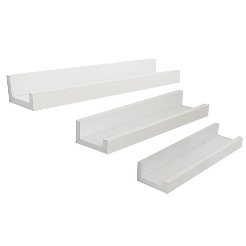 Shelving Solution 16 inch Floating Wall Shelves, Set of 3, White | The Storepaperoomates Retail Market - Fast Affordable Shopping