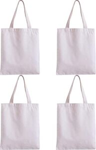 GIFTEXPRESS Pack of 12, 8″ x 8″ W Mini Natural Color Canvas Tote Bag, Canvas Craft Bags, Canvas Goody Bags Party Favor (12 Pack)