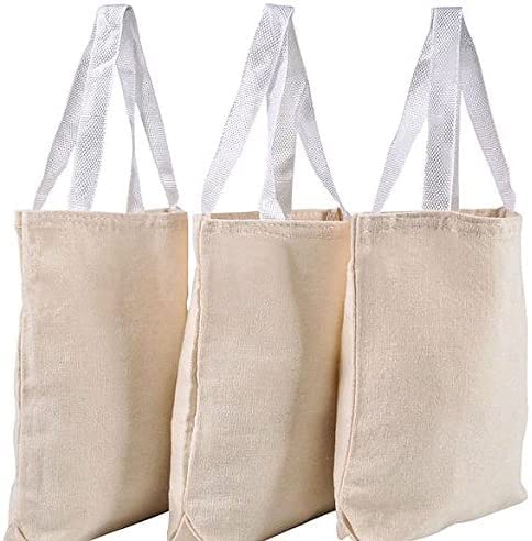 GIFTEXPRESS Pack of 12, 8″ x 8″ W Mini Natural Color Canvas Tote Bag, Canvas Craft Bags, Canvas Goody Bags Party Favor (12 Pack) | The Storepaperoomates Retail Market - Fast Affordable Shopping