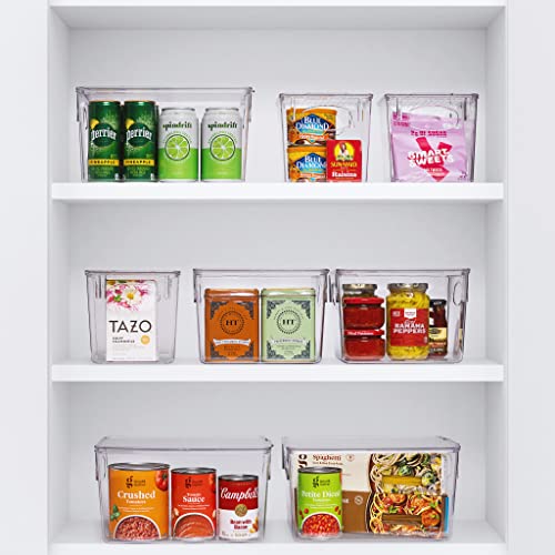 Sorbus Plastic Storage Bins Clear Pantry Organizer Box Bin Containers for Organizing Kitchen Fridge, Food, Snack Pantry Cabinet, Fruit, Vegetables, Bathroom Supplies | The Storepaperoomates Retail Market - Fast Affordable Shopping