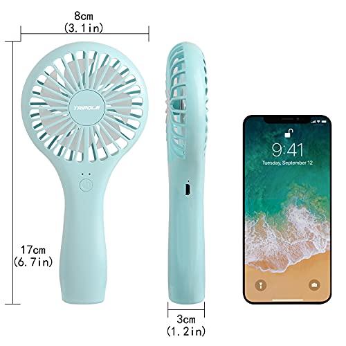 TriPole Mini Handheld Fan Battery Operated Small Personal Portable Fan Speed Adjustable USB Rechargeable Fan Cute Design Powerful Eyelash Fan for Stylish Kids Girls Women Men Indoor Outdoor Travelling | The Storepaperoomates Retail Market - Fast Affordable Shopping